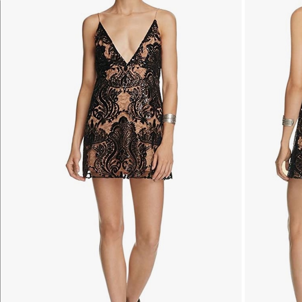 Free people night shimmer sequin mini dress